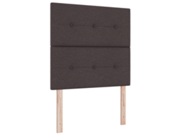 Conjunto 1 Cama Box Vidaxl Castanho Tecido (80 X 200 Cm)