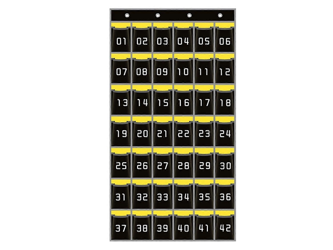 Organizador De Sala De Aula Suspenso Com 42 Bolsos Para Telefones E Calculadoras Everley891