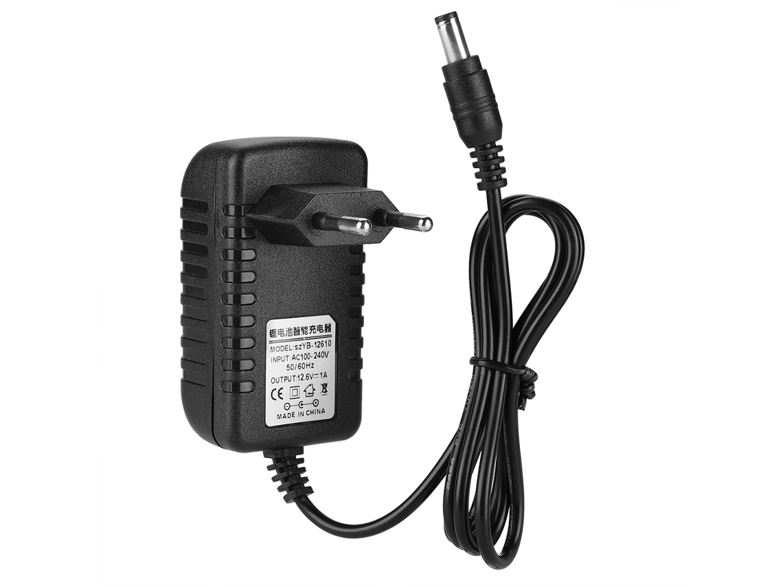 Adaptador Carregador Bateria 12,6V/1A com Proteções Múltiplas e Núcleo de Cobre S/MARCA