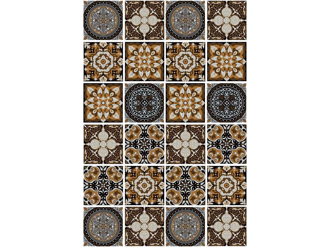 24 Adesivos De Parede Removíveis E Resistentes A Óleo Para Azulejos
