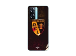 Capa Para Oppo A57s 4g Com Lente Rcl, Fundo Preto E Laranja.