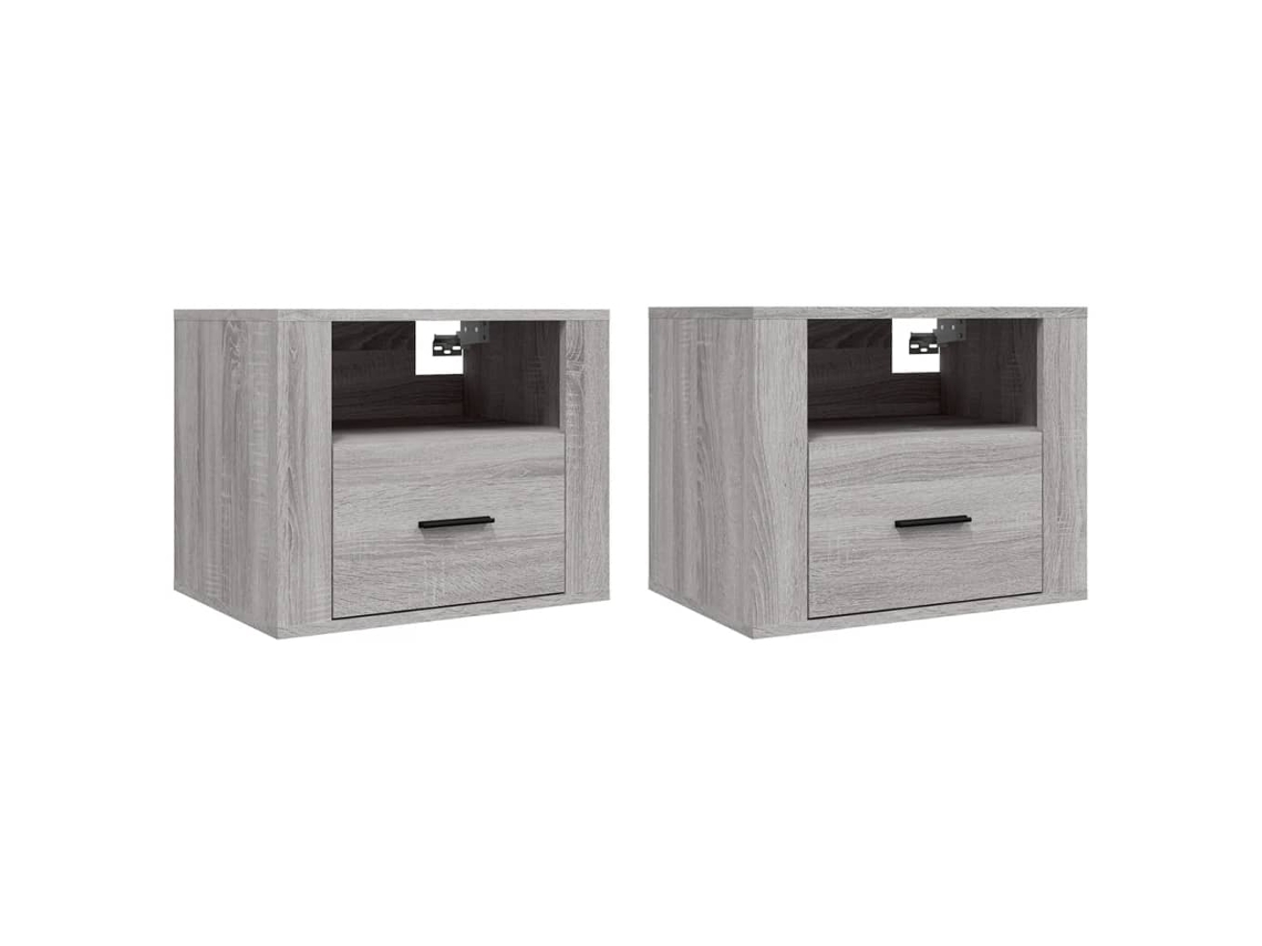 Conjunto de mesas de cabeceira de parede Cinzento Sonoma MAISON EXCLUSIVE 50x36x40 cm