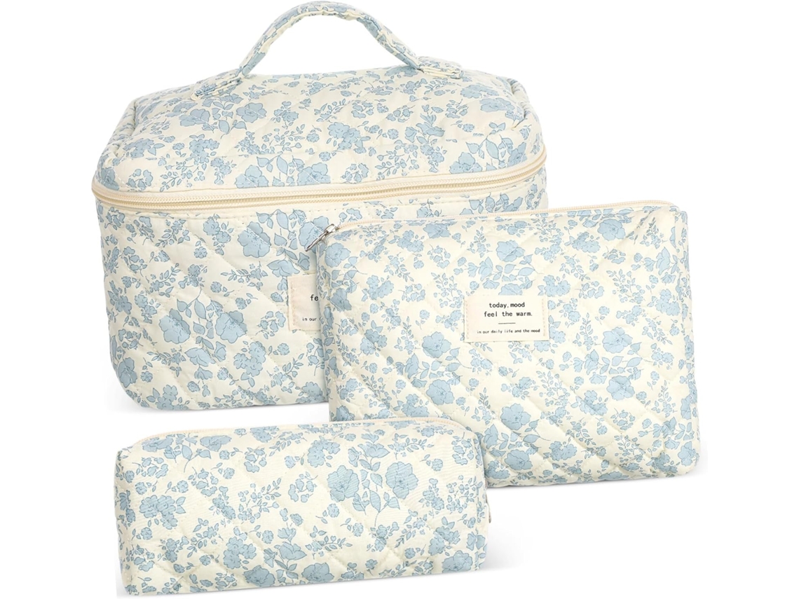 Nécessaire portátil com zíper para viagens.