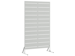 Conjunto 1 Protetor De Privacidade Vidaxl Prateado Aço (100 X 50 X 180 Cm)