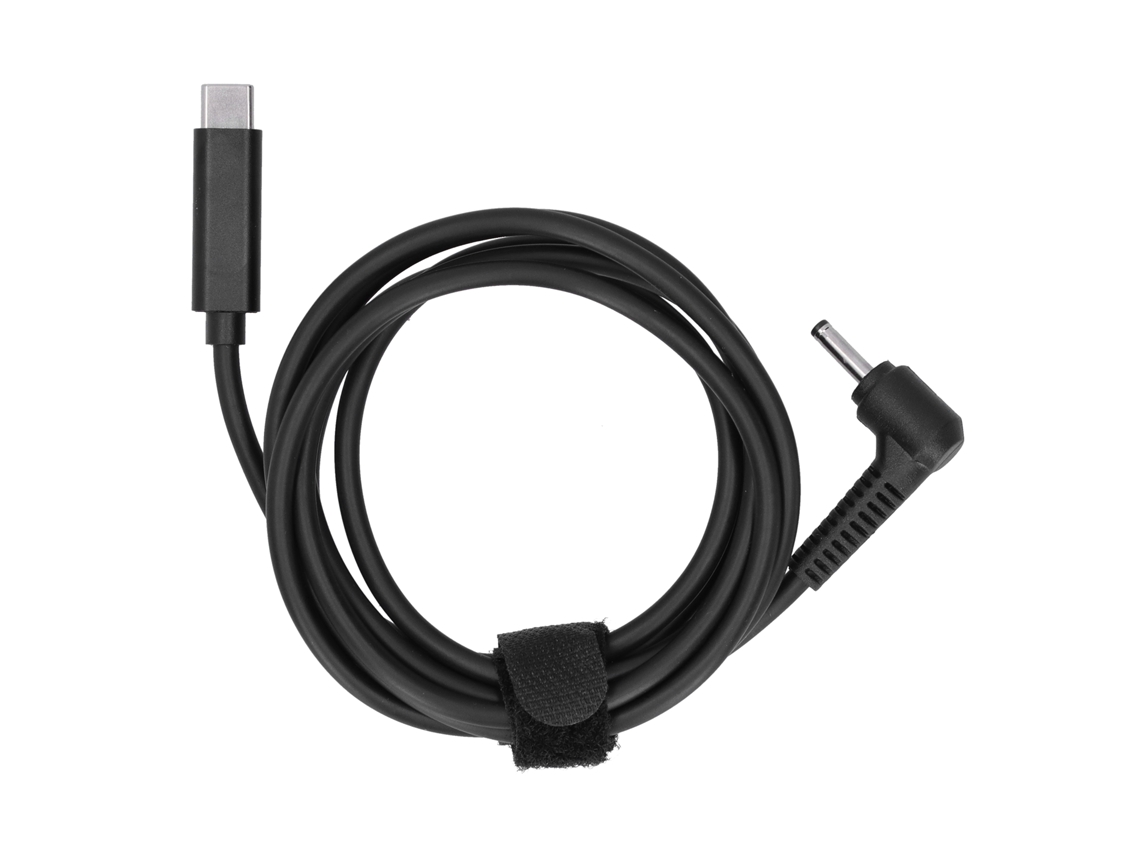 Cabo De Carregamento Para Laptop E Notebook, Tipo C, Dc3.5 X 1.35mm Luz Dourada