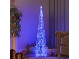 Vidaxl Cone De Iluminação Decorat. C/ Leds Azuis Acrílico 120 Cm