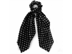 Shuchu Laço Longo Para Cabelo De Cetim De Ervilha Casual Preto