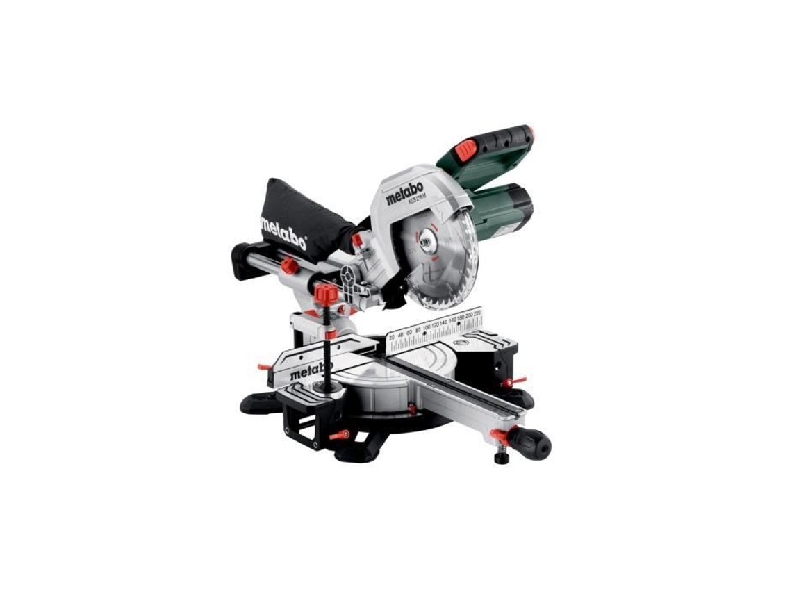 Serra de Esquadria Radial METABO kgs 216 M 1500W 216Mm Led de Linha de Corte de Precisão