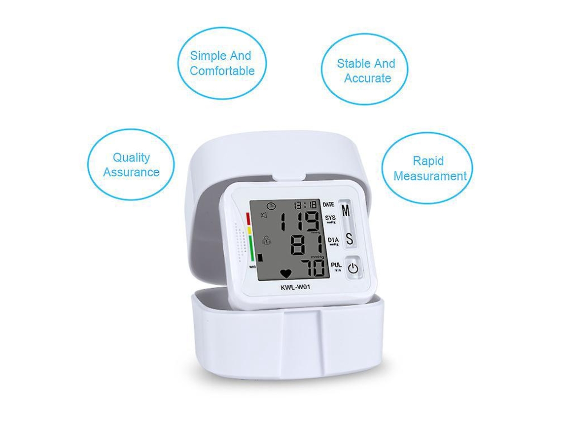 Lurelia Tensiómetro Digital De Pulso Portátil Ajustável Memória Lcd V1703
