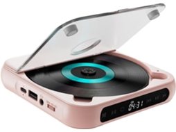Leitor Cd Portátil Recarregável Com Tecnologia 3d Avançada E Tela Lcd Para Ouvir Música De Cds E Pen Drives.