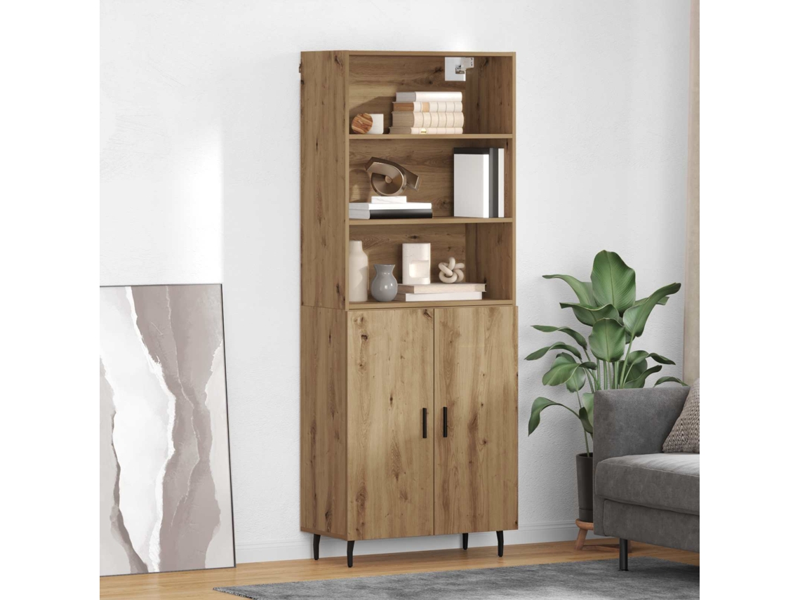 Vidaxl Buffê 2 Pcs Carvalho Artesanal 69,5 X 32,5 X 180 Cm