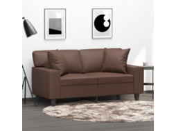Vidaxl Almofadas Decorativas 2 Pcs 40x40 Cm Couro Artificial Castanho