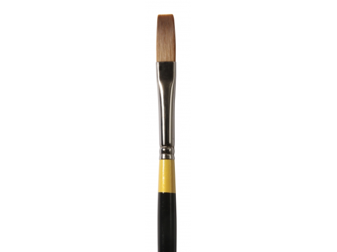 Pincel DALER ROWNEY acrílico plano, rígido e sintético, cabo longo S.44 (6'' 23,8 Mm)