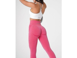 Calcinha Legging Nvgtn Sem Costuras De Nylon E Spandex Com Sombra Contorno Para Academia Rosa Choque