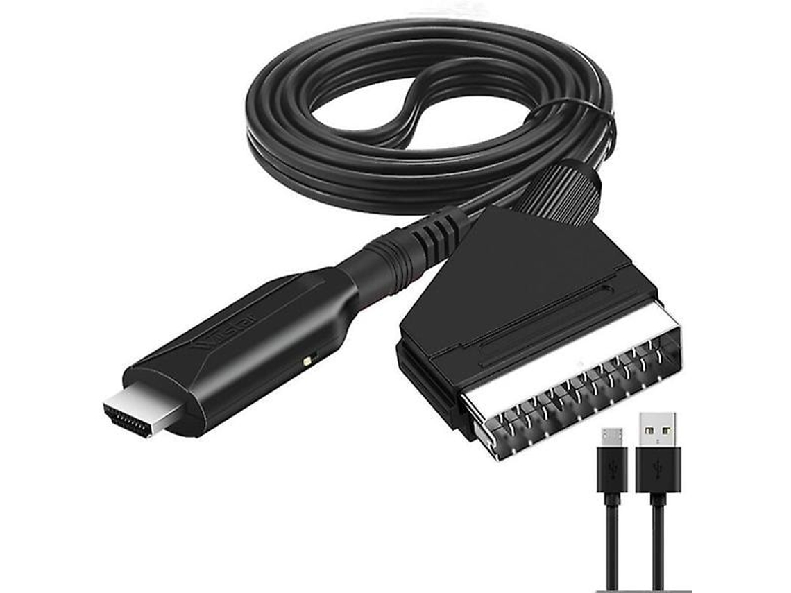 Conversor Scart Para Hdmi, Adaptador Scart Para Hdmi Tudo Em Um, 1080p Brilvibera