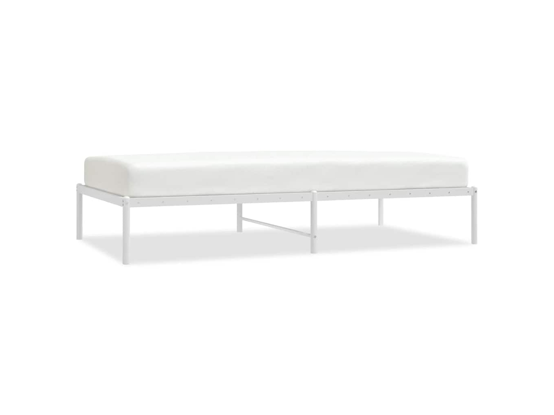 Bed Frame, Bed Frames Vidaxl Branco Aço (100 X 190 Cm)
