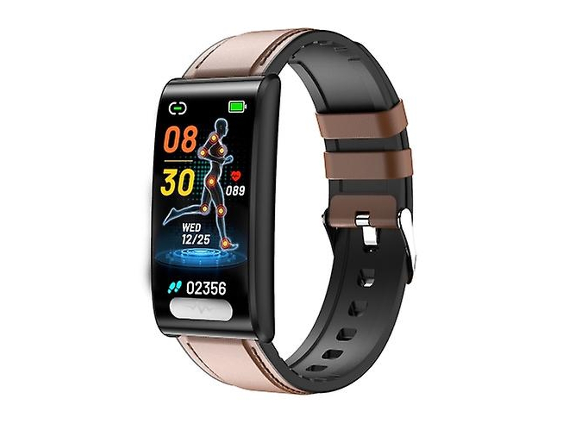 Relógio inteligente TK70 com pulseira de couro e tela colorida de 1,47 polegadas VONKELIOS