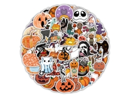 Adesivos Halloween Cabeça De Abóbora Transfronteiriços 50 Unidades