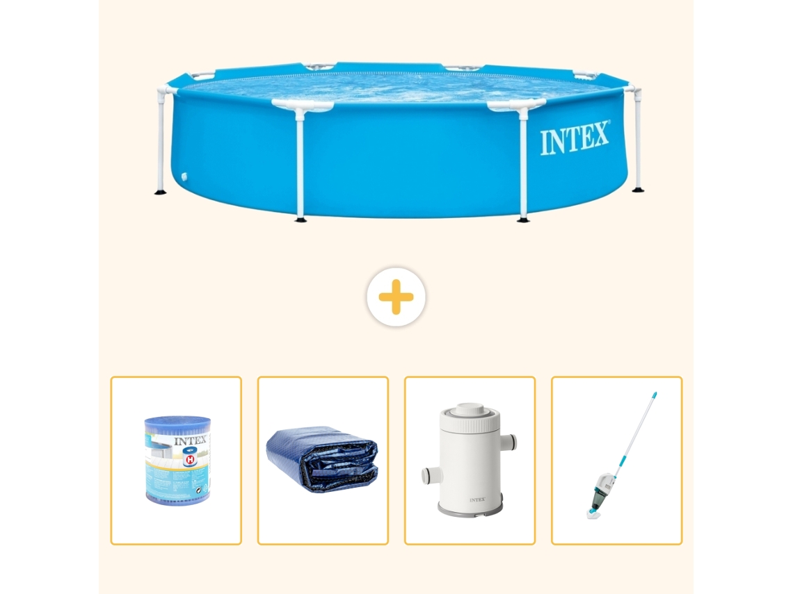 Intex Piscina Com Estrutura Redonda - 244x51 Cm - 5-peças S120