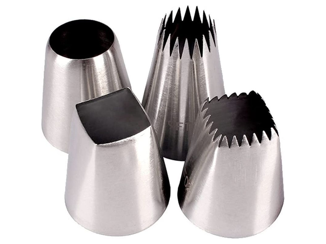 Conjunto de 4 Bicos de Piping Quadrado Redondo Nova Line S/MARCA