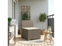 Vidaxl Sofá De Jardim 1 Lugar Com Almofada Look Rattan Pp