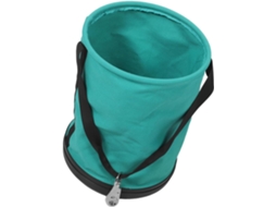 Bolsa para ferramentas Valiclud Heavy Duty com altura ajustável, gancho giratório e design em lona verde com base rígida.
