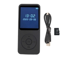 Slowmoose MP3 MP4 Player Bluetooth 5.0 Tela LCD digital ultrafina de 1,77 polegadas Alto-falantes HD integrados HiFi Player de música portátil