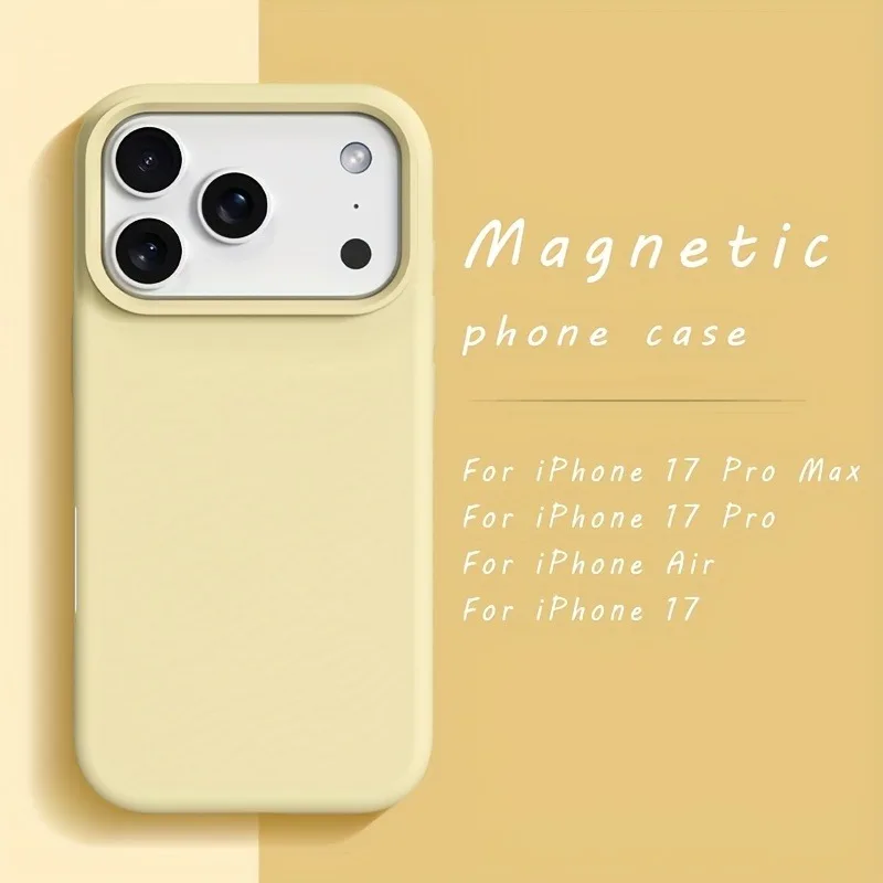Capa Magsafe Para Iphone (amarelo Leite, Iphone 16 Plus), Feita De Silicone Líquido.