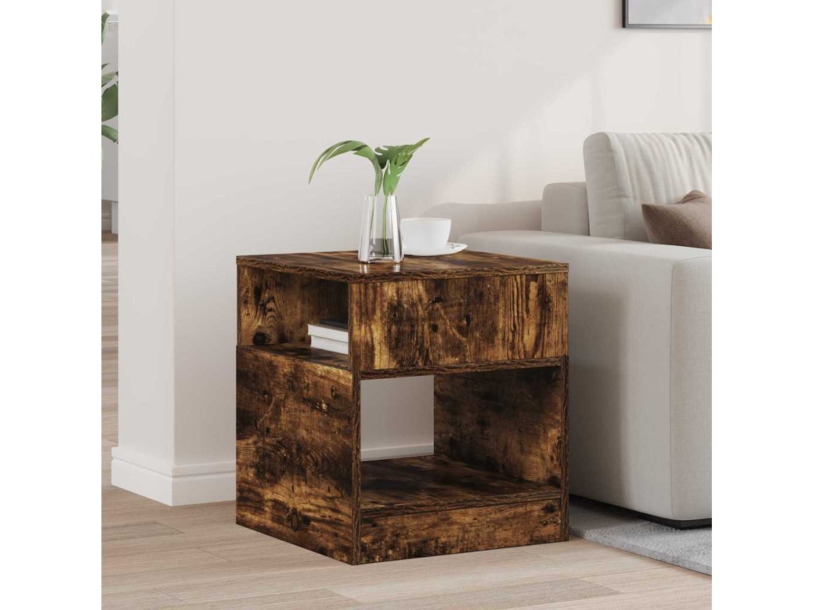 Vidaxl Mesa De Apoio Carvalho Defumado 40,5 X 40 X 45 Cm