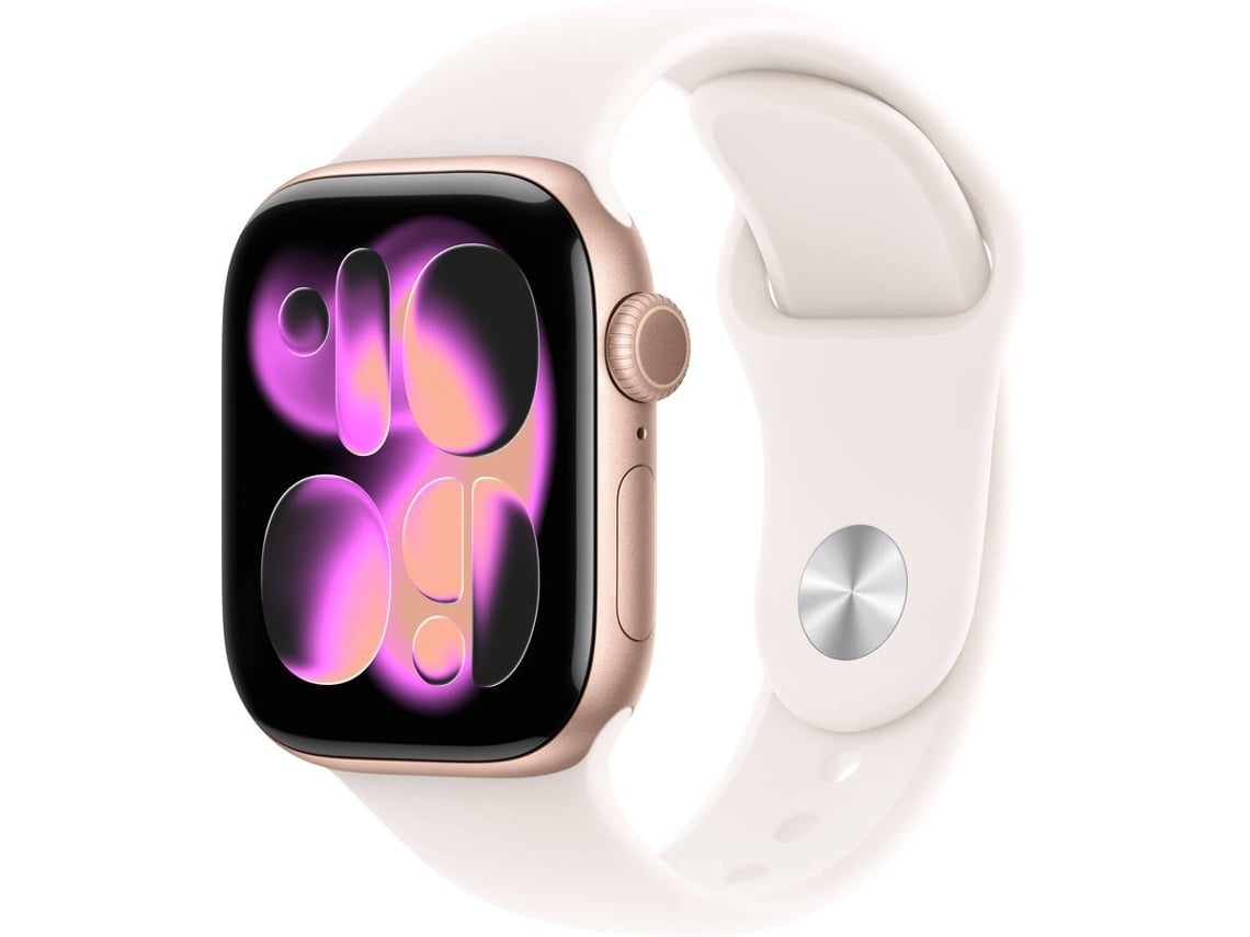 APPLE Watch Series 11 GPS 42 mm Rosa-dourado Alumínio com Bracelete Desportiva Rosa Leve (Outlet Caixa Aberta - Tamanho S/M)
