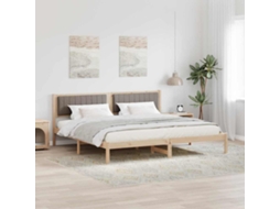 Vidaxl Estrutura Da Cama Cinzento-acastanhado 200 X 200 Cm