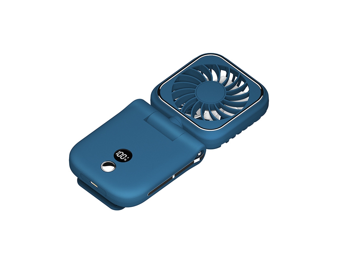 Ventilador de Mão EIFSON Portátil com Clip Ecrã Led 3 Velocidadesazul