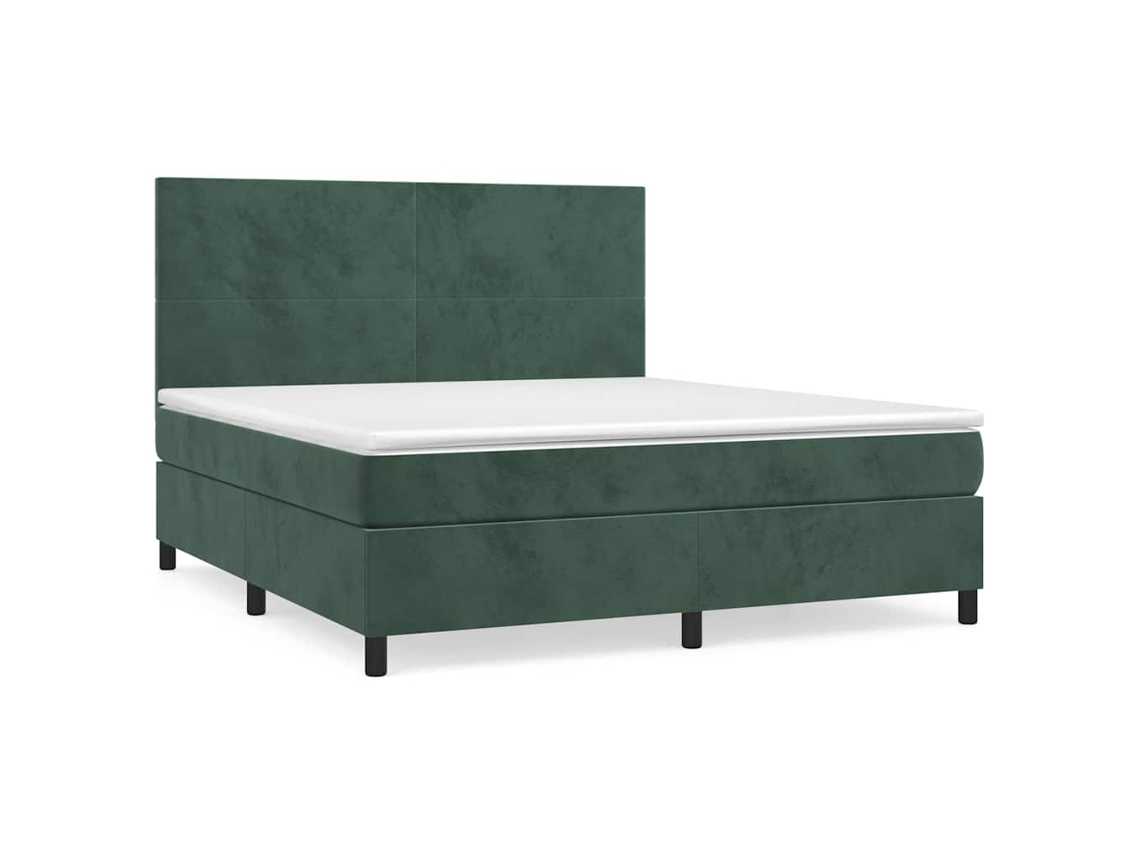 Box Spring Bed, Box Spring Beds Vidaxl Verde Veludo (180 X 200 Cm)