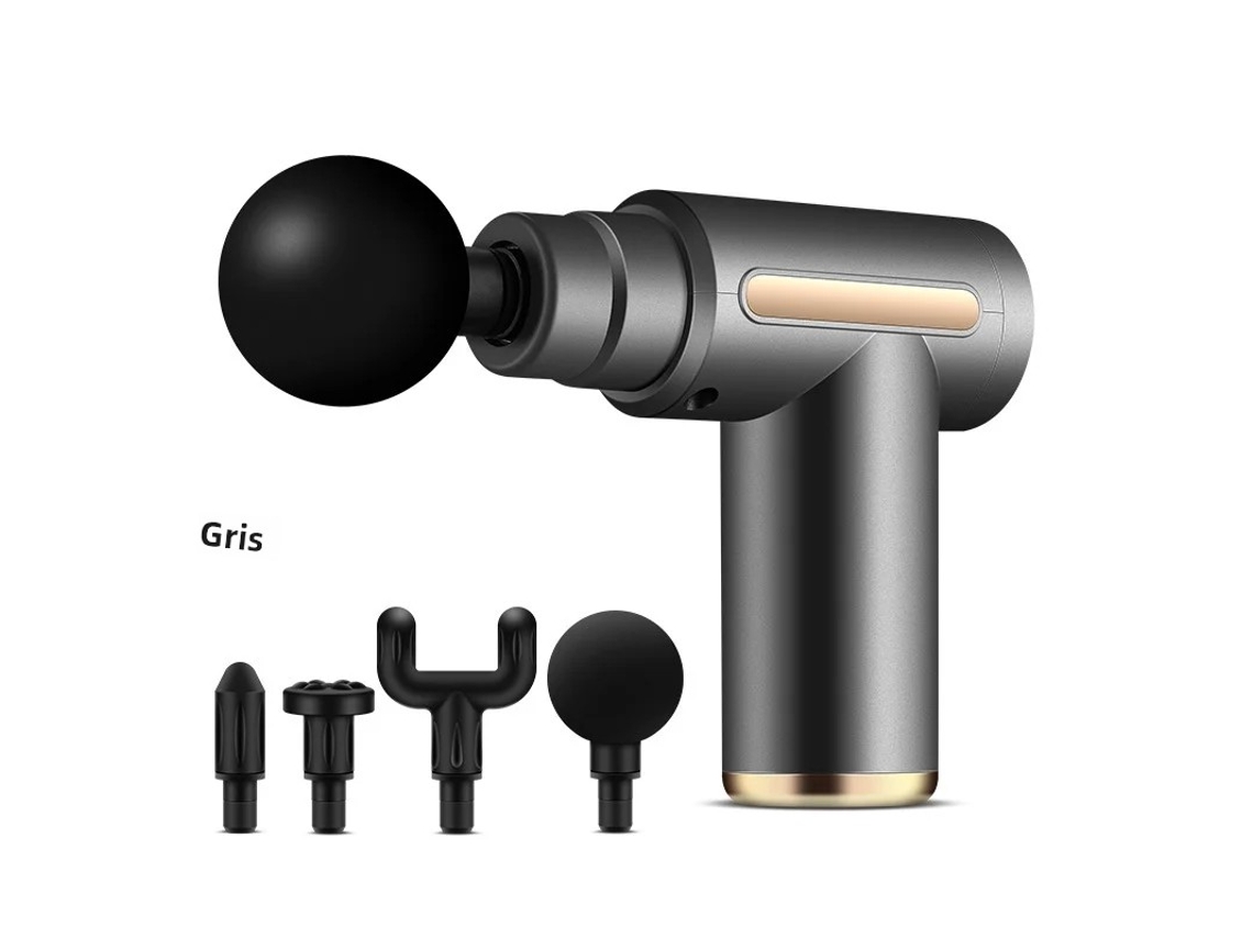 Pistola de Massagem com 99 Níveis para Relaxamento Muscular Profundo, Massagem Corporal e no Pescoço. MDUG (6 Níveis, Cinza)
