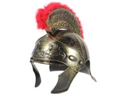 Capacete De Soldado Romano Vintage Dourado, Capacete Medieval Leve De Plástico, Fantasia.