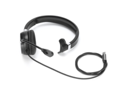 Fone de ouvido empresarial mono com cancelamento de ruído e controle de áudio, conector usb c CHABERLU