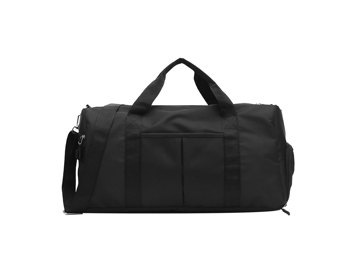 Mala de Viagem Esportiva Preta Grande Capacidade Compartimento Design Tecido Oxford Impermeável
