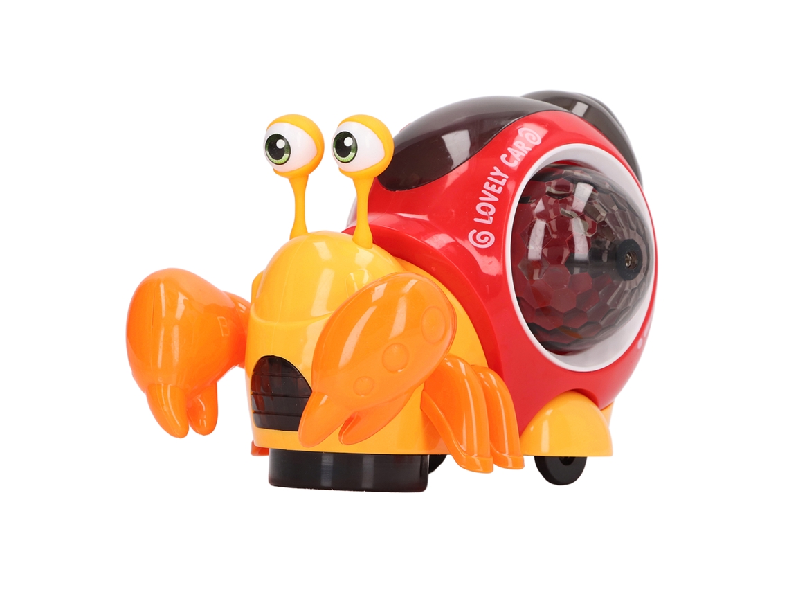 Mali brinquedo Elétrico Caracol Rastejante com Música Luz 3d Educativo para Bebês Vermelho
