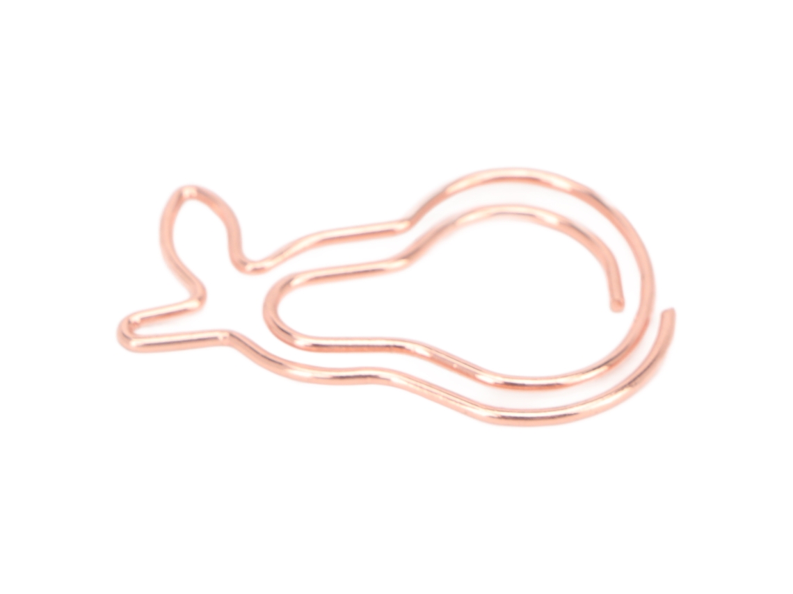 100 Clips De Papel Metálicos Leves E Portáteis Em Forma De Coelho, Pequenos Clips De Escritório.