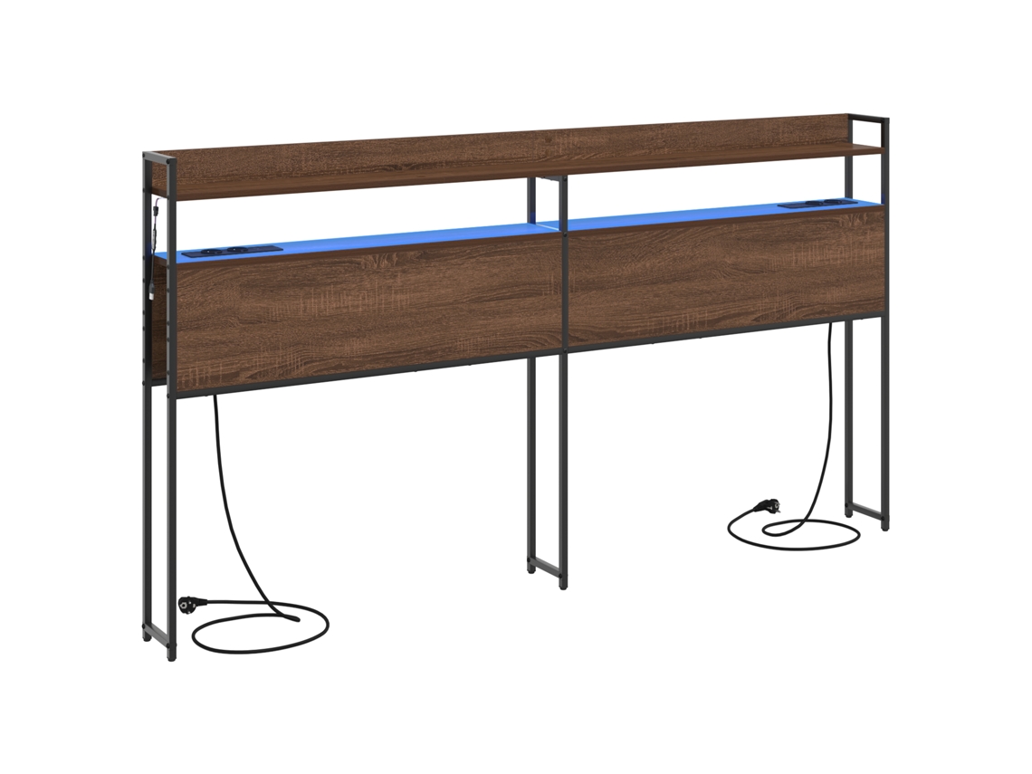 Conjunto 1 Cabeceira Vidaxl Castanho Derivados De Madeira (98 Cm)
