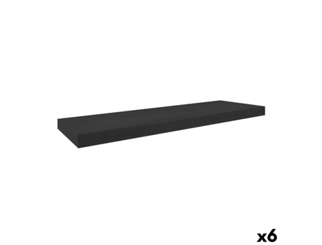 Prateleira Moblekit Preto Madeira 80 X 23,5 X 3,8 Cm (6 Unidades)