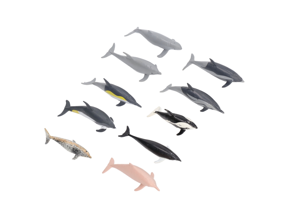 Walshlxq 10 Peças de Modelo de Golfinho Brinquedo Simulação de Animais Marinhos Figuras Estáticas Ornamentos para Crianças