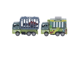 Ats brinquedo de Caminhão de Transporte de Dinossauros com Mola e Portas Abertas Realistas para Crianças