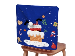 Laxiscreed Conjunto De 4 Capas De Encosto Para Cadeiras Com Tema Natal, Dupla Face