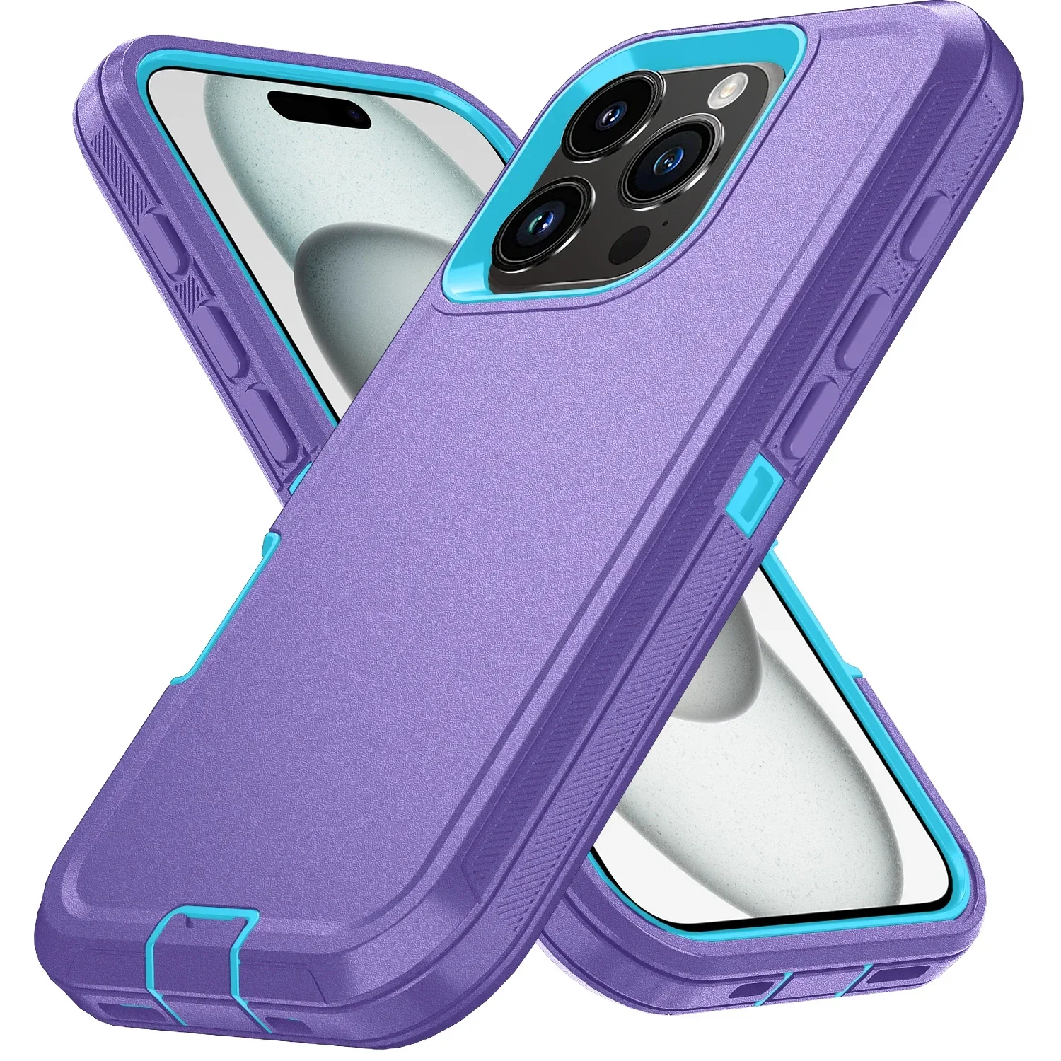(roxo-azulado, Iphone 17 Pro) Capa Resistente A Impactos, Com Parte Traseira Rígida À Prova De Quedas.