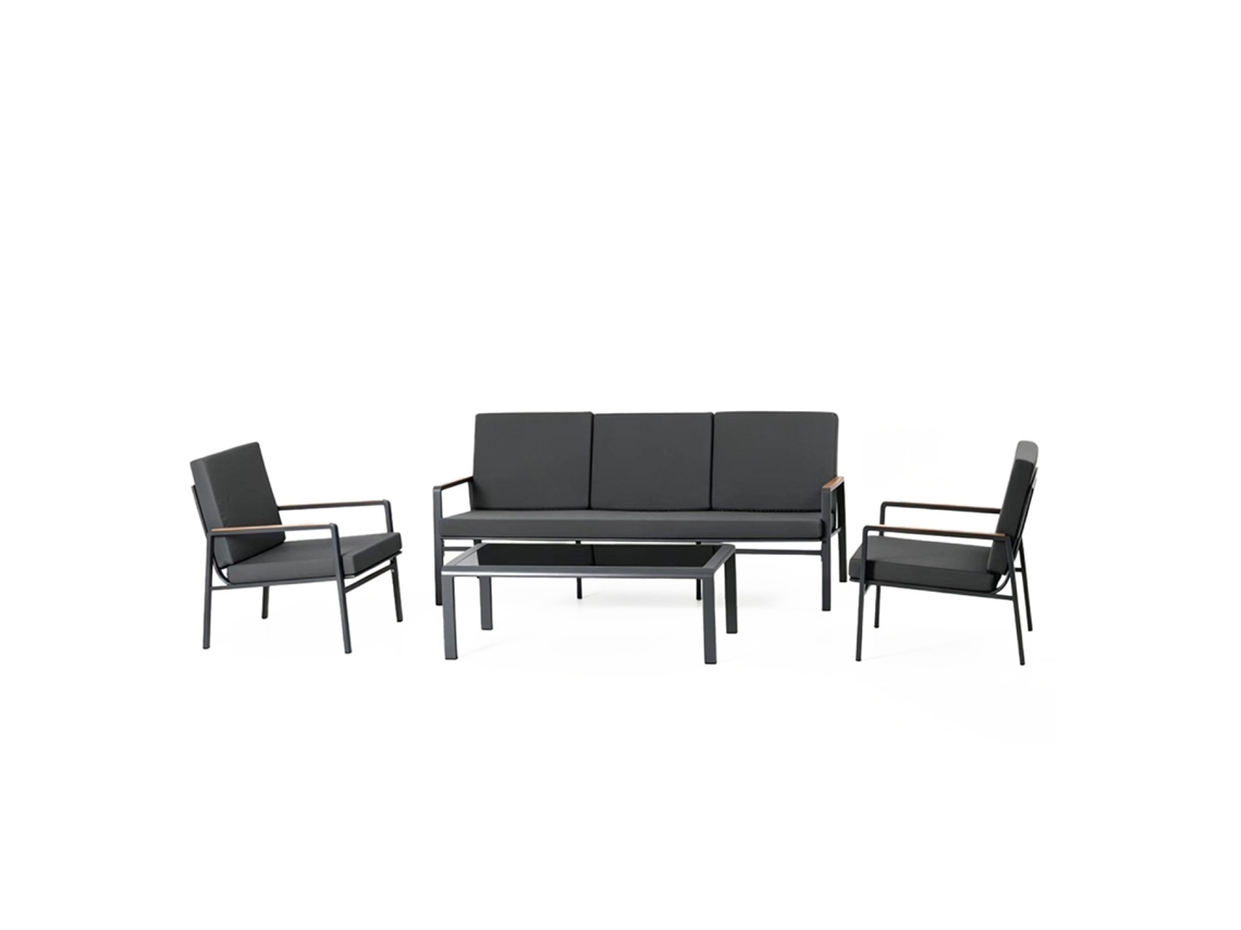 Hobart Móveis de Jardim de 5 Lugares em Alumínio Cinza Escuro CONCEPT U | CONCEPT U