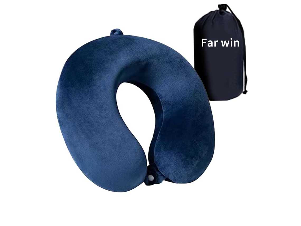 Travesseiro De Viagem, 100 Espuma Viscoelástica Pura, Em Formato U, Superleve E Portátil, Perfeito Para Usar No Avião, Carro Ou C Aquaforge