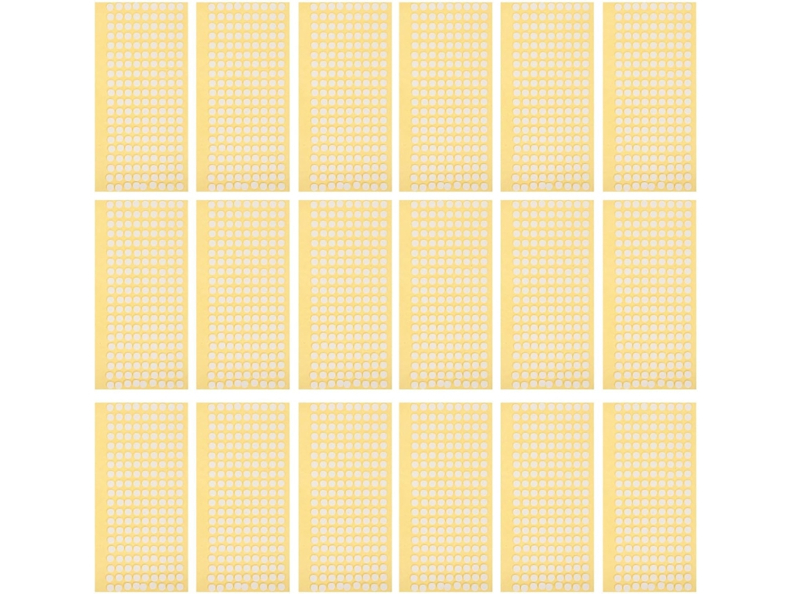 1000 Unidades De Adesivos Redondos Brancos Acrílico Com Dupla Face Para Fixação E Decoração