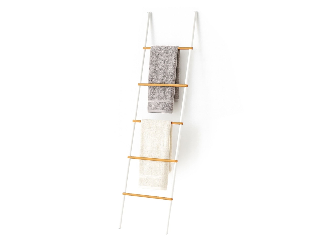 Escada-toalheiro De Bambu E Ferro, 152 X 45 X 2 Cm