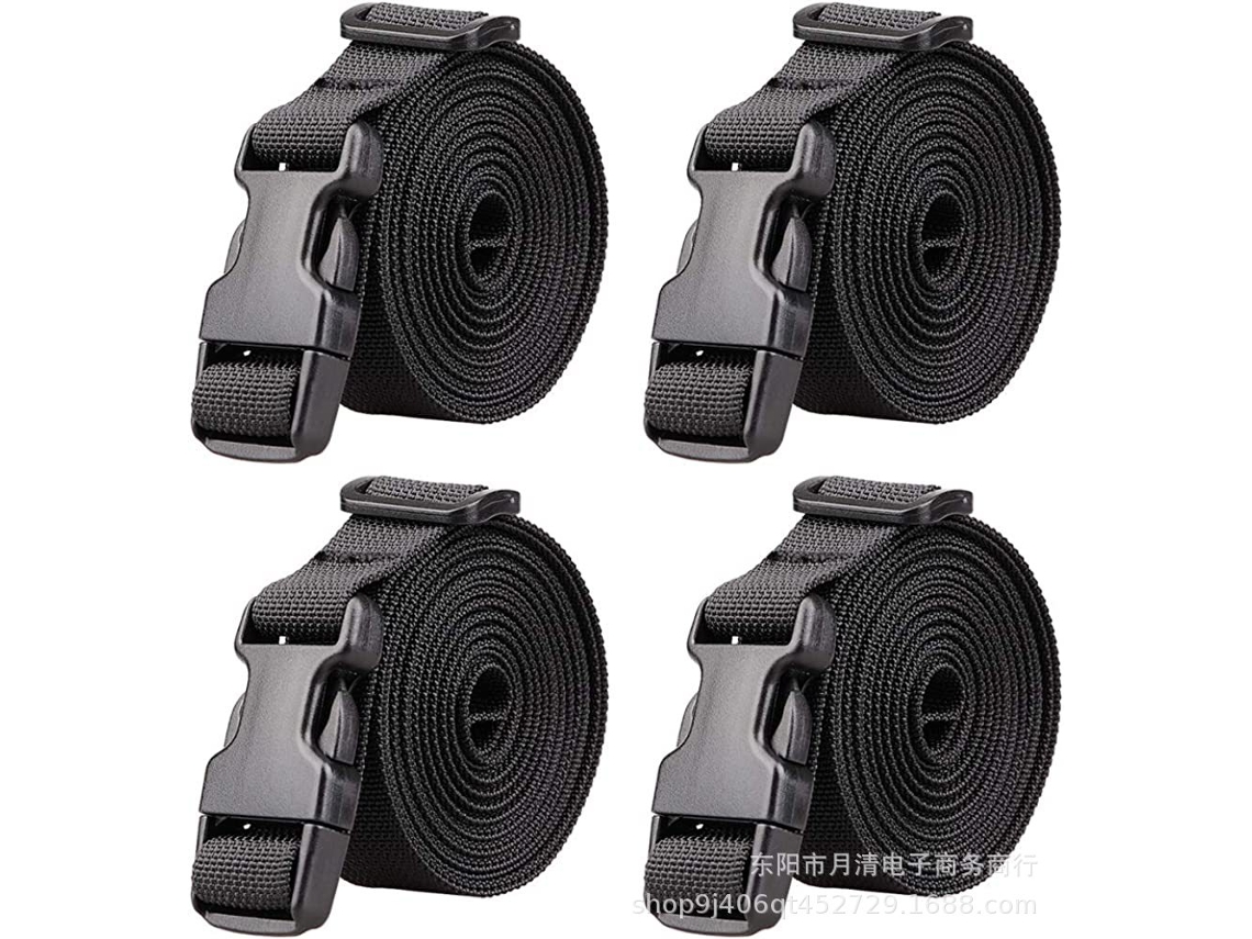 Conjunto De 4 Alças Ombro Ajustáveis​​ Para Mochila, Alças Para Bolsa De Viagem, Alças De Carga Resistentes, Pretas, 2, 5 Cm X 250